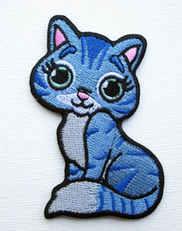 Kitty Cat Blue Patch